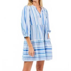 NEW MARY SQUARE cooper dress in simply striped blue